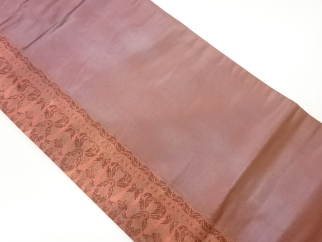 JAPANESE NAGOYA OBI / WOVEN FLORAL PLANTS